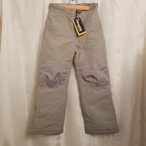 L.L. Bean boys size 10 Cold Buster snow pants, gray, NWT these are warm